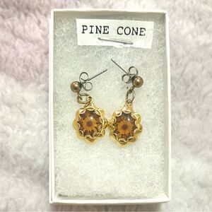 Real Pinecone Earrings